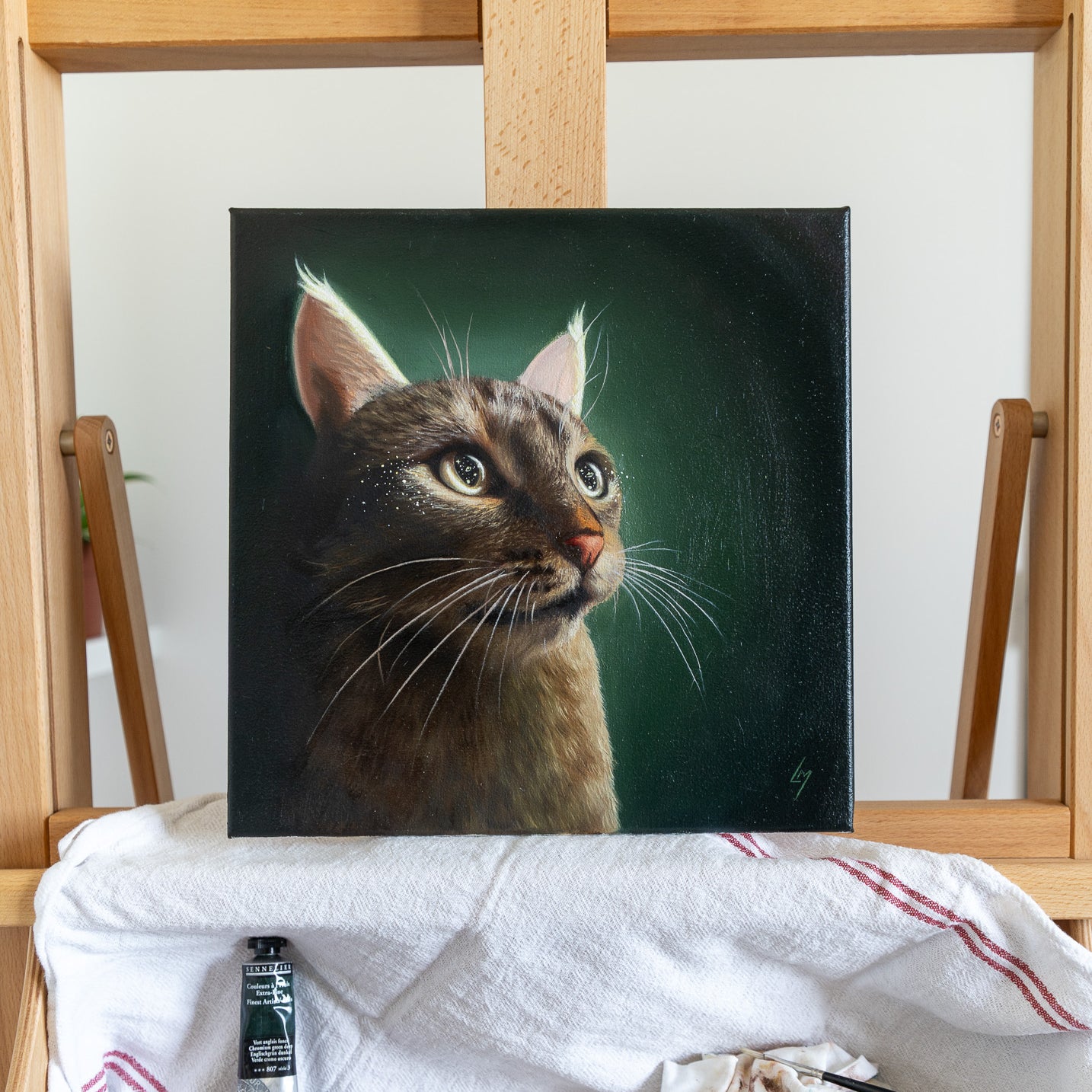 whimsical cat painting