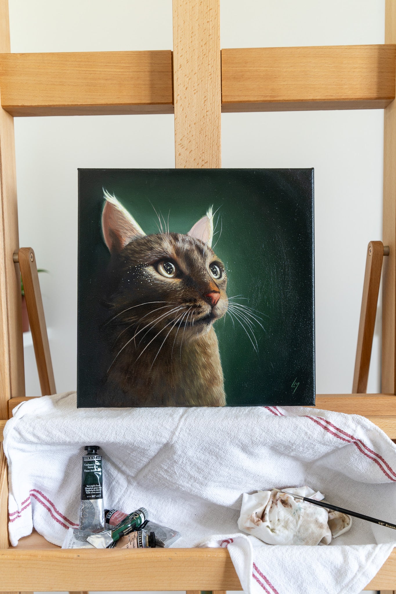 whimsical cat painting