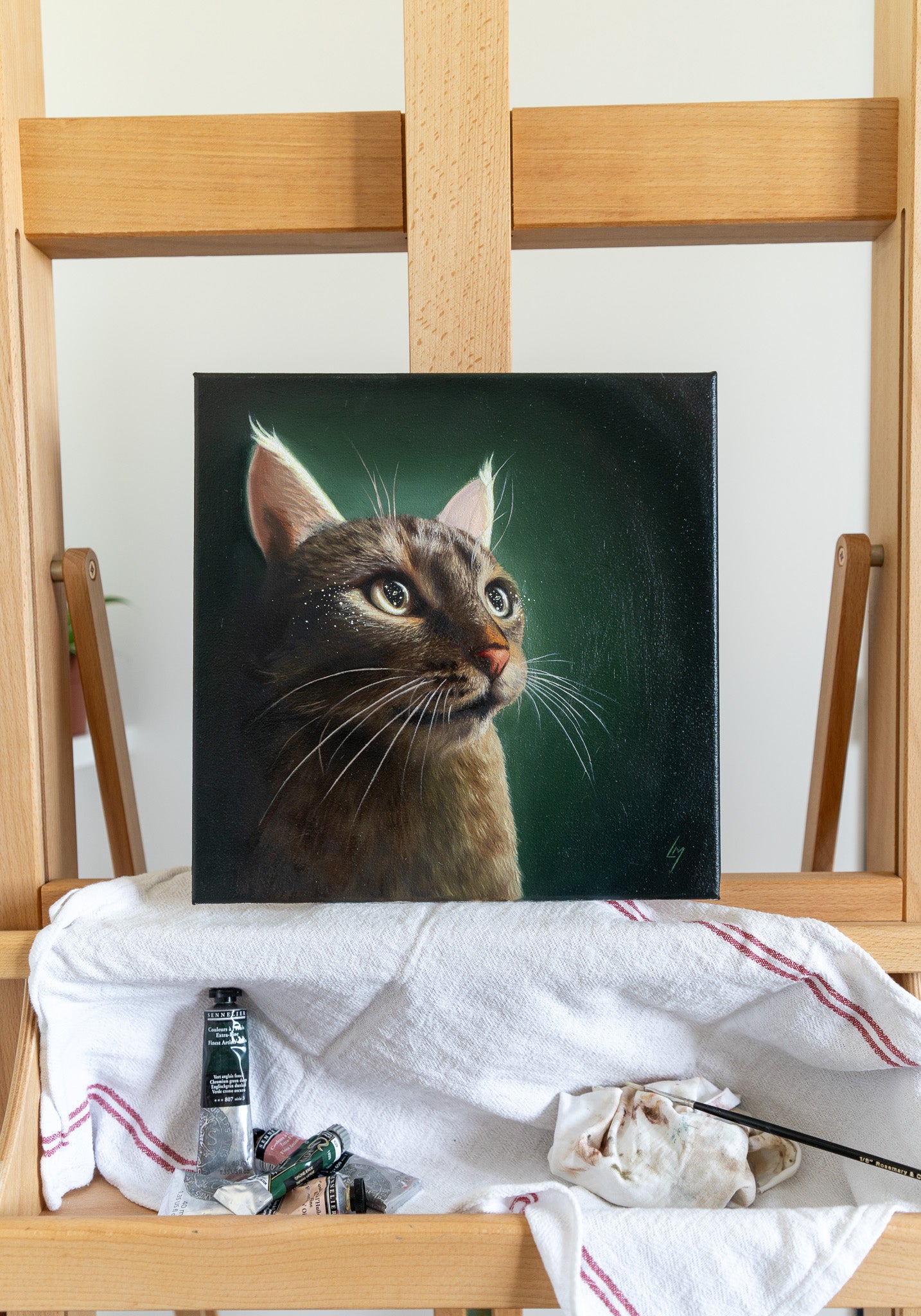 whimsical cat painting