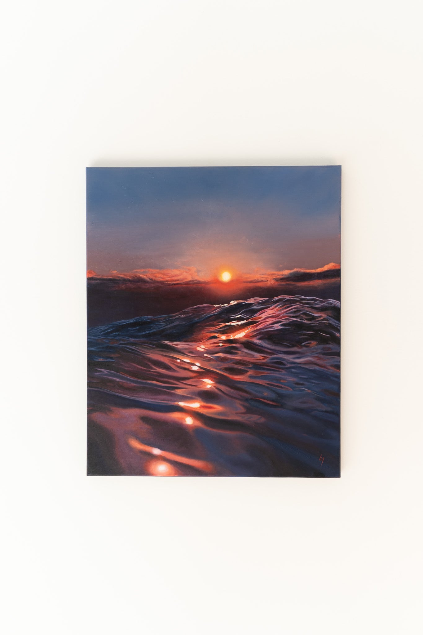 sunset on the sea with the sun going down