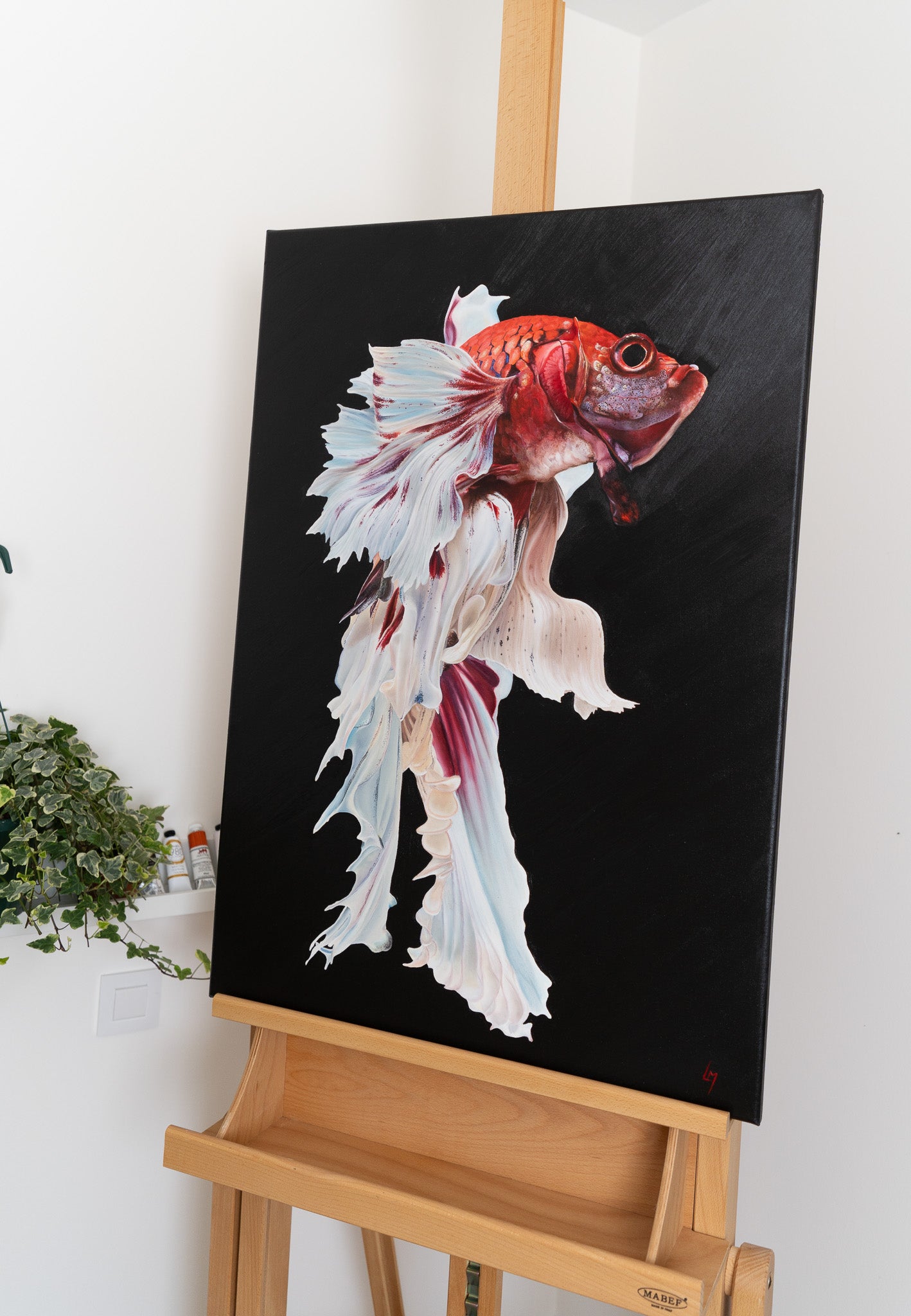 painting of a beta fish 