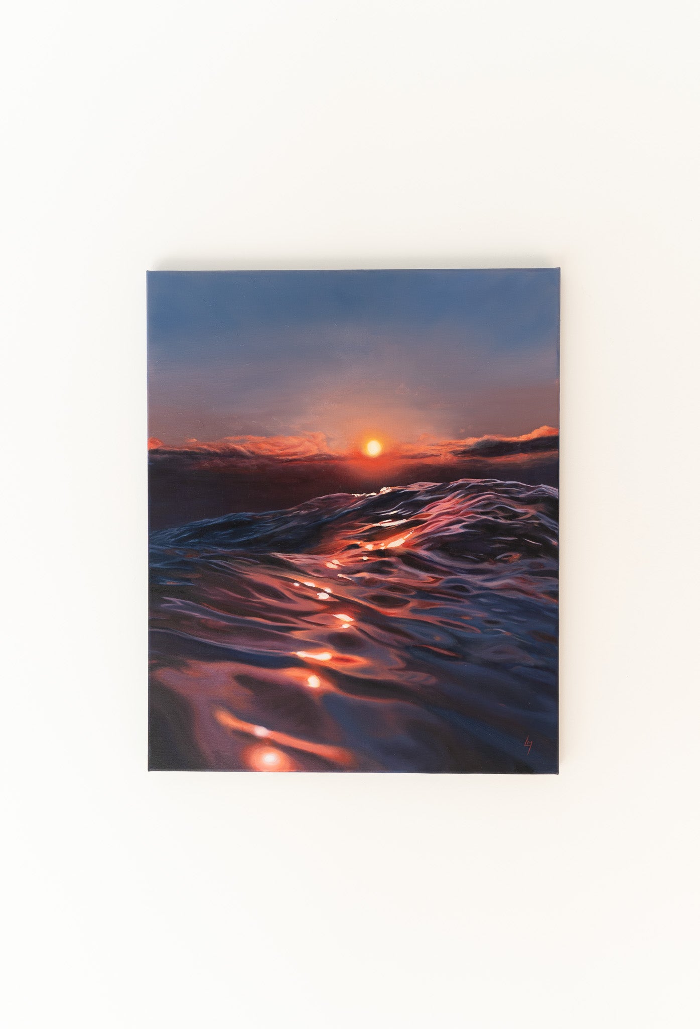 sunset on the sea with the sun going down