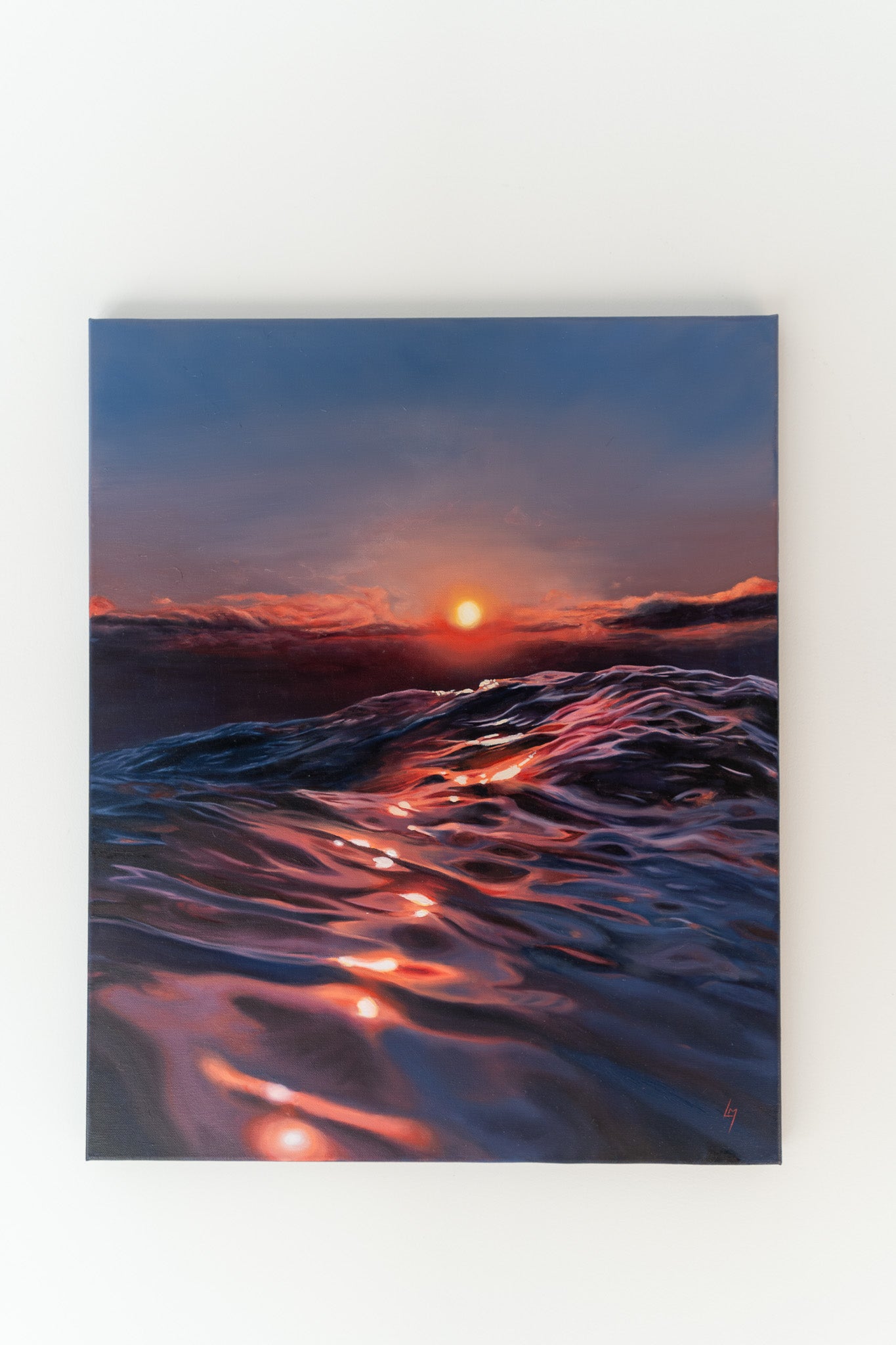 sunset on the sea with the sun going down